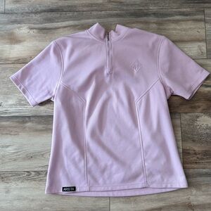 Arista Equestrian Zip Horse Riding Shirt Short Sleeve Light Purple English L